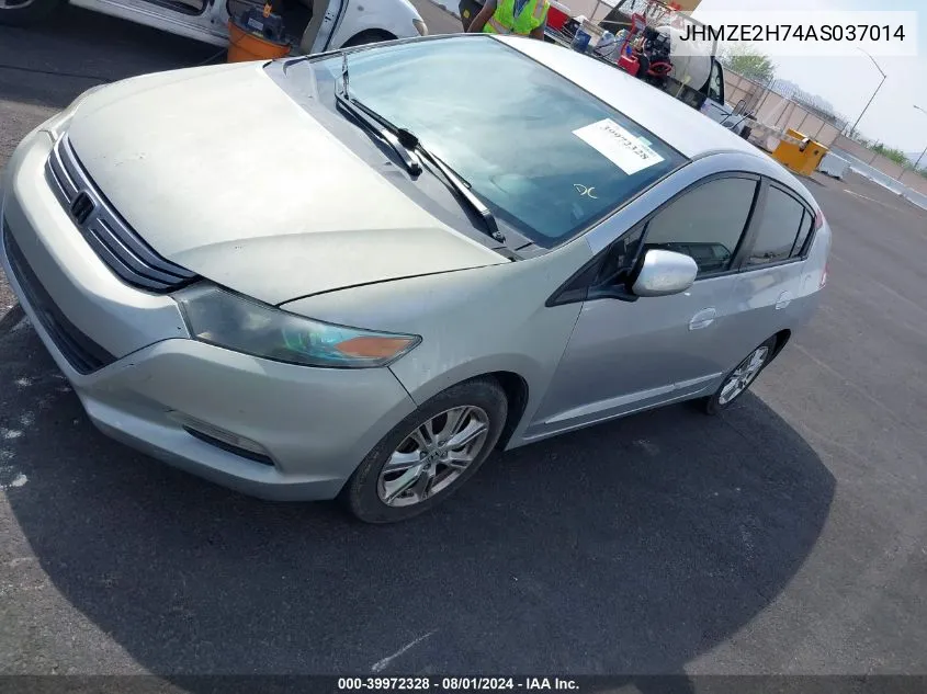 2010 Honda Insight Ex VIN: JHMZE2H74AS037014 Lot: 39972328