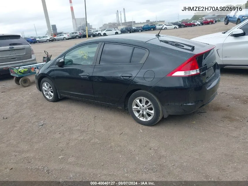 JHMZE2H70AS026916 2010 Honda Insight Ex