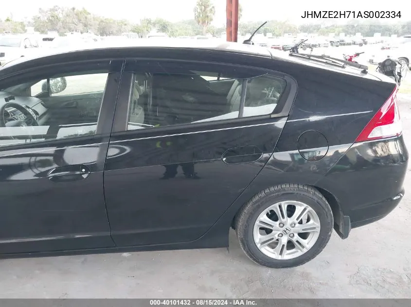 2010 Honda Insight Ex VIN: JHMZE2H71AS002334 Lot: 40101432