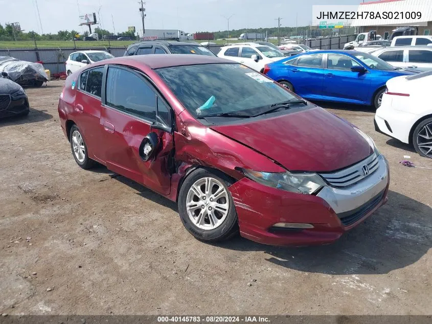 2010 Honda Insight Ex VIN: JHMZE2H78AS021009 Lot: 40145783