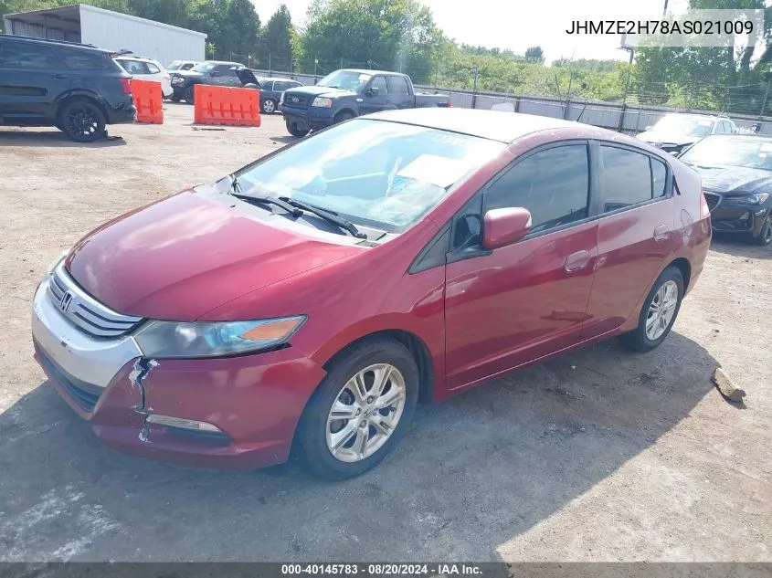 2010 Honda Insight Ex VIN: JHMZE2H78AS021009 Lot: 40145783