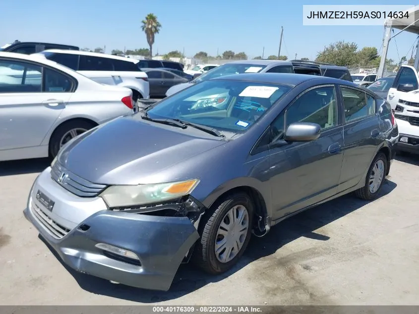 2010 Honda Insight Lx VIN: JHMZE2H59AS014634 Lot: 40176309