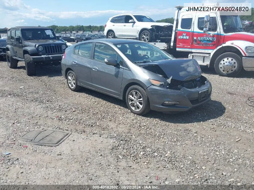 2010 Honda Insight Ex VIN: JHMZE2H7XAS024820 Lot: 40182502