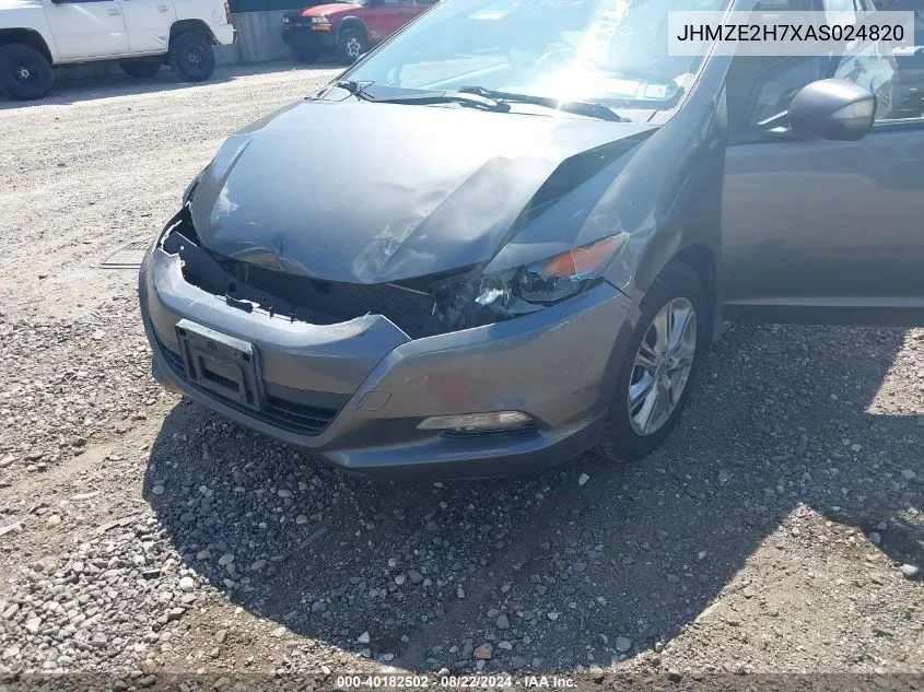 2010 Honda Insight Ex VIN: JHMZE2H7XAS024820 Lot: 40182502