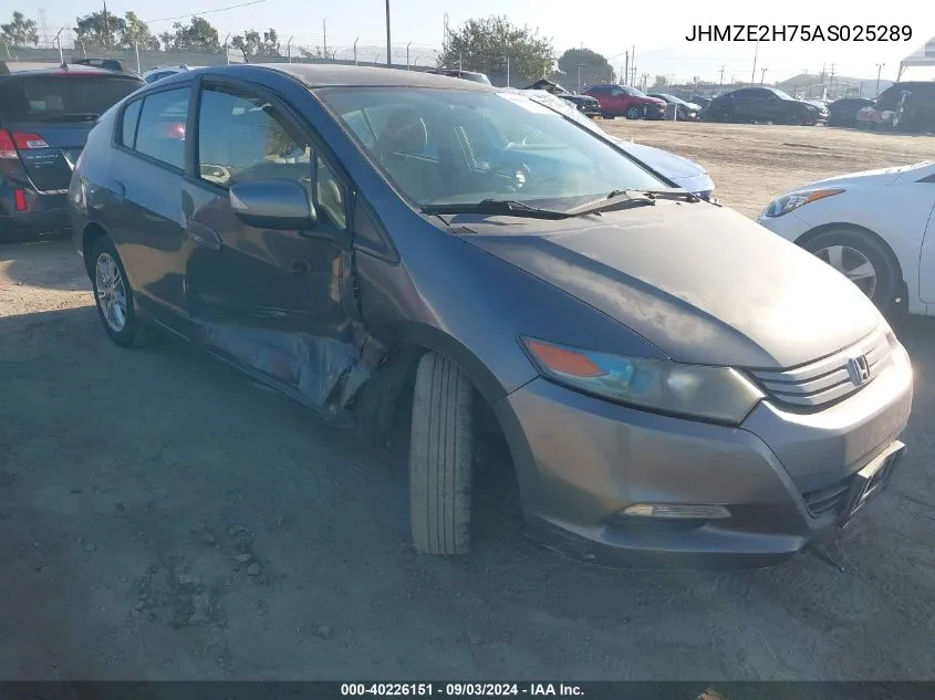 2010 Honda Insight Ex VIN: JHMZE2H75AS025289 Lot: 40226151