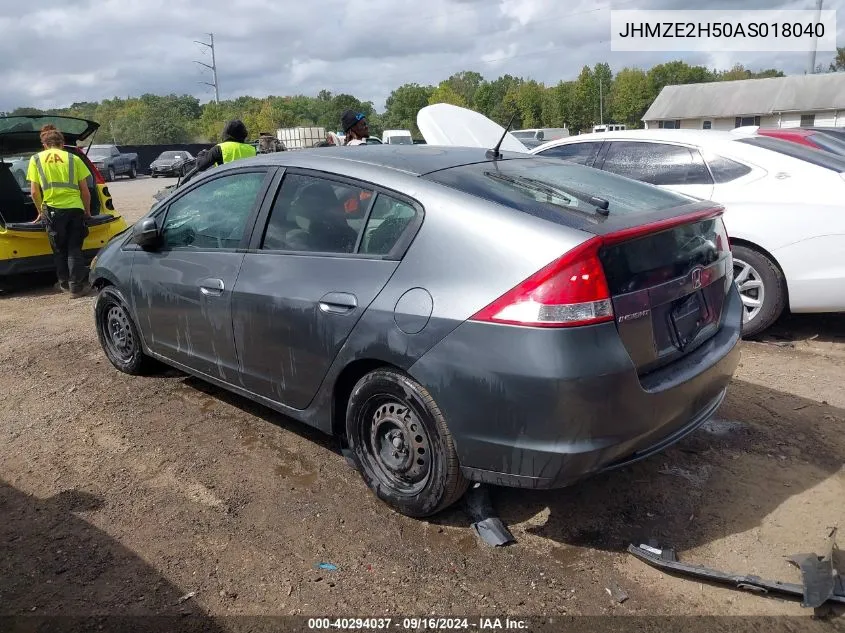 2010 Honda Insight Lx VIN: JHMZE2H50AS018040 Lot: 40294037