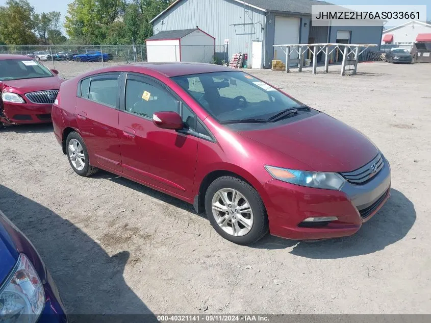 2010 Honda Insight Ex VIN: JHMZE2H76AS033661 Lot: 40321141