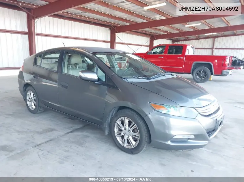 2010 Honda Insight Ex VIN: JHMZE2H70AS004592 Lot: 40350219