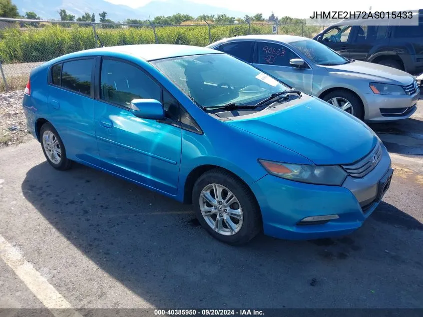 2010 Honda Insight Ex VIN: JHMZE2H72AS015433 Lot: 40385950