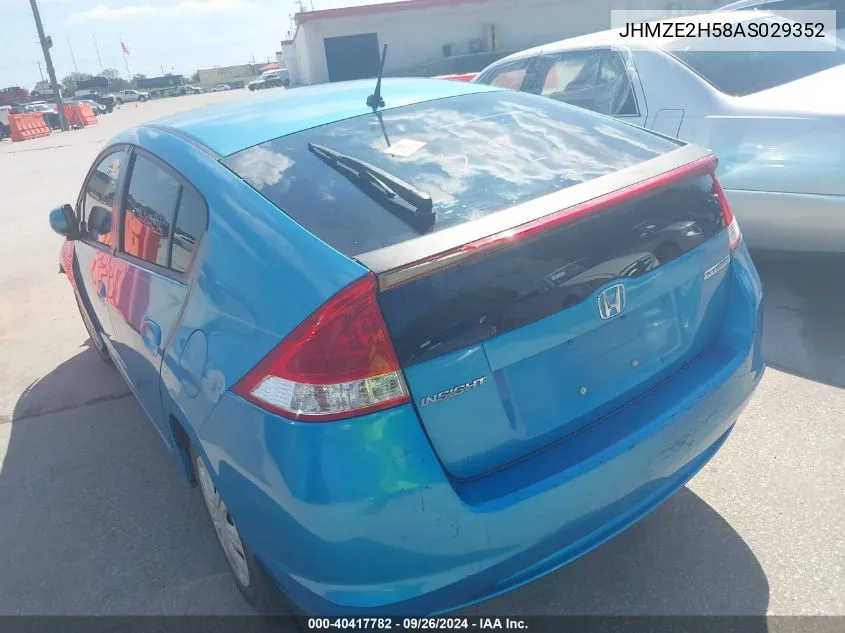 JHMZE2H58AS029352 2010 Honda Insight Lx