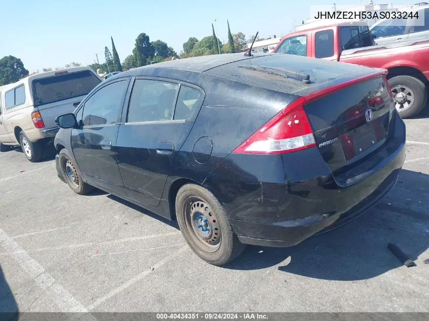 2010 Honda Insight Lx VIN: JHMZE2H53AS033244 Lot: 40434351