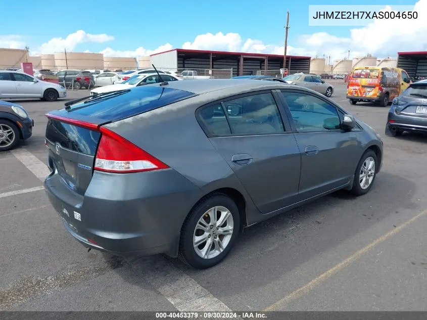 2010 Honda Insight Ex VIN: JHMZE2H7XAS004650 Lot: 40453379