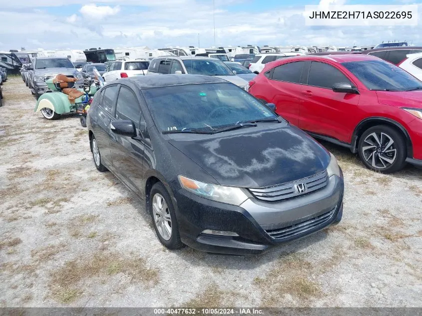 2010 Honda Insight Ex VIN: JHMZE2H71AS022695 Lot: 40477632