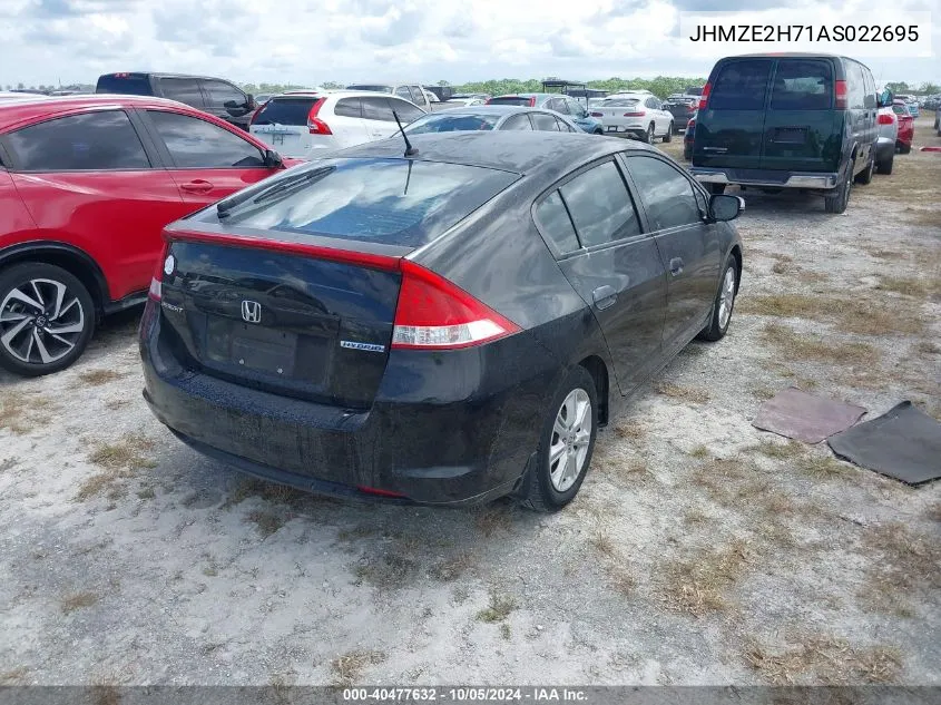 2010 Honda Insight Ex VIN: JHMZE2H71AS022695 Lot: 40477632