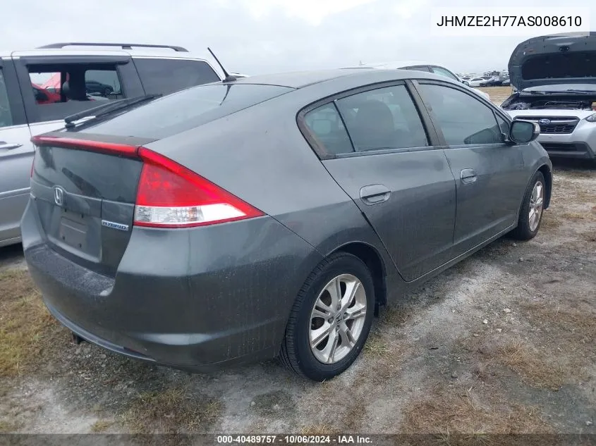 2010 Honda Insight Ex VIN: JHMZE2H77AS008610 Lot: 40489757