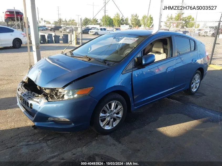 2010 Honda Insight Ex VIN: JHMZE2H76AS003527 Lot: 40493924