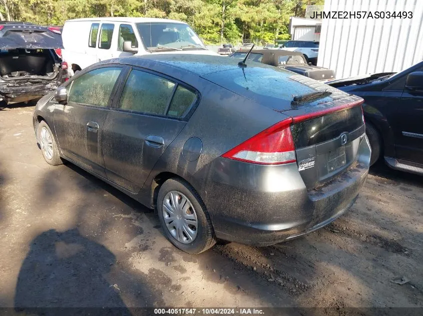 2010 Honda Insight Lx VIN: JHMZE2H57AS034493 Lot: 40517547