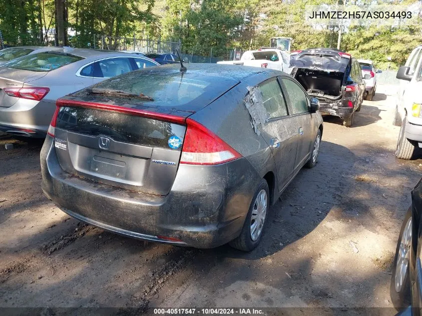 2010 Honda Insight Lx VIN: JHMZE2H57AS034493 Lot: 40517547