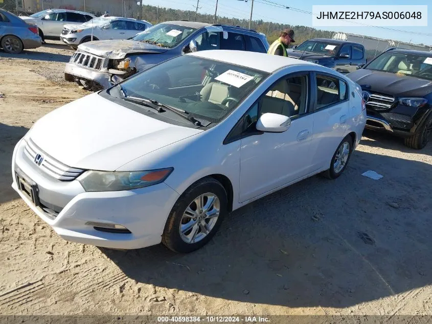 2010 Honda Insight Ex VIN: JHMZE2H79AS006048 Lot: 40598384