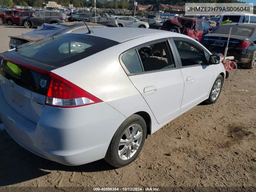 2010 Honda Insight Ex VIN: JHMZE2H79AS006048 Lot: 40598384