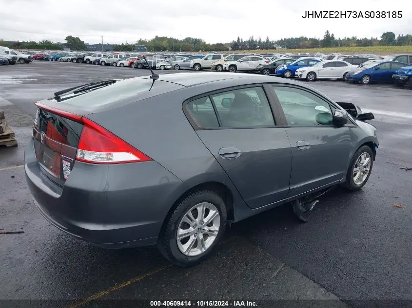 2010 Honda Insight Ex VIN: JHMZE2H73AS038185 Lot: 40609414