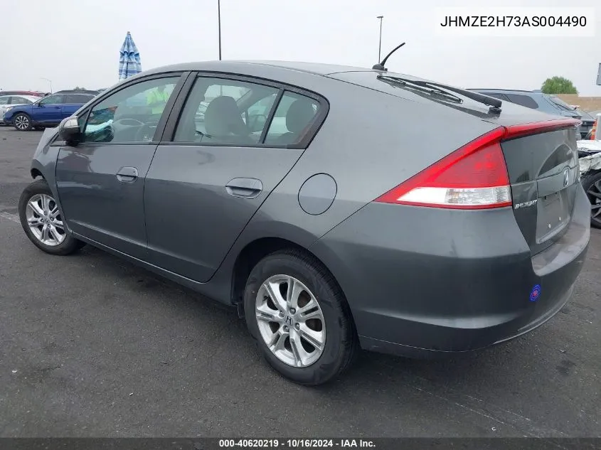 2010 Honda Insight Ex VIN: JHMZE2H73AS004490 Lot: 40620219