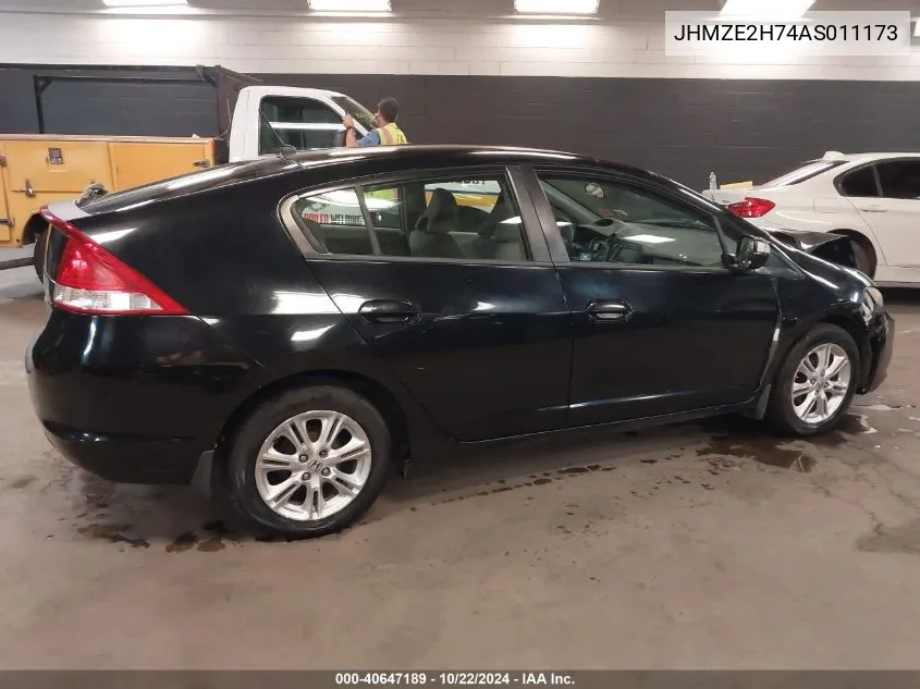 2010 Honda Insight Ex VIN: JHMZE2H74AS011173 Lot: 40647189