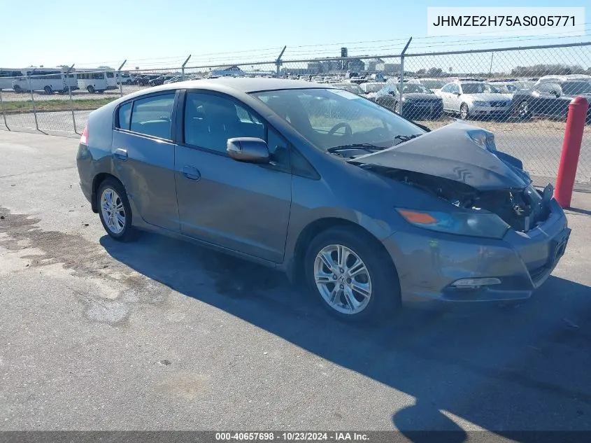 2010 Honda Insight Ex VIN: JHMZE2H75AS005771 Lot: 40657698