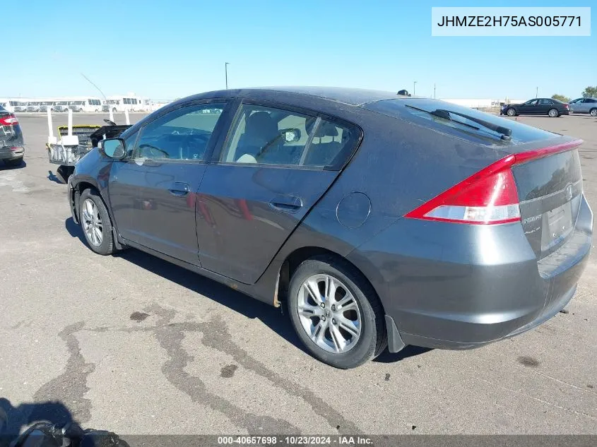 2010 Honda Insight Ex VIN: JHMZE2H75AS005771 Lot: 40657698