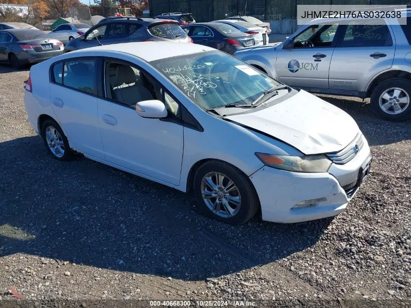 2010 Honda Insight Ex VIN: JHMZE2H76AS032638 Lot: 40668300