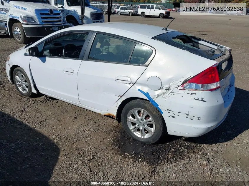 2010 Honda Insight Ex VIN: JHMZE2H76AS032638 Lot: 40668300