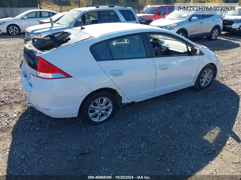 2010 Honda Insight Ex VIN: JHMZE2H76AS032638 Lot: 40668300