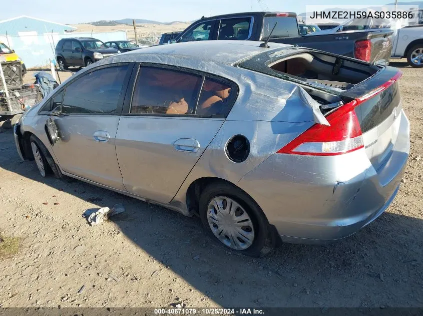 2010 Honda Insight Lx VIN: JHMZE2H59AS035886 Lot: 40671079