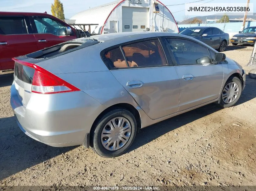 2010 Honda Insight Lx VIN: JHMZE2H59AS035886 Lot: 40671079