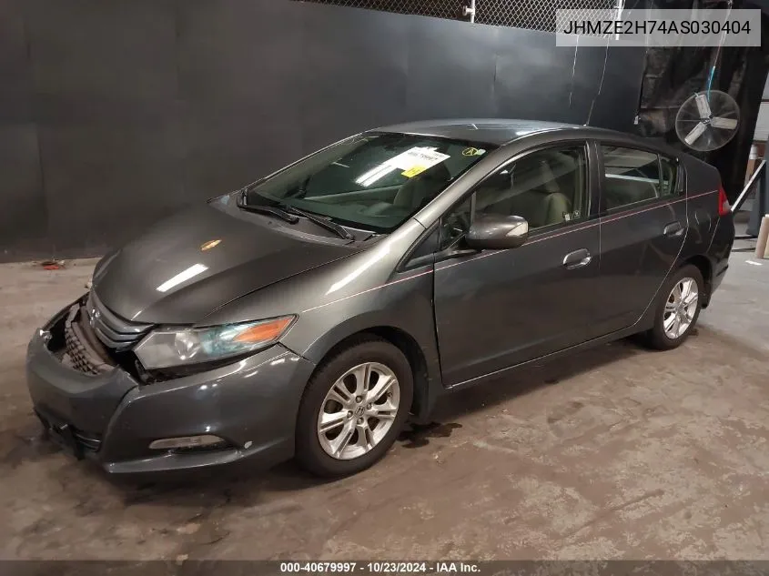 2010 Honda Insight Ex VIN: JHMZE2H74AS030404 Lot: 40679997