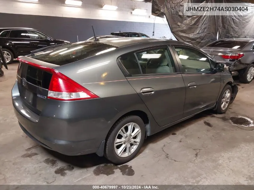 2010 Honda Insight Ex VIN: JHMZE2H74AS030404 Lot: 40679997