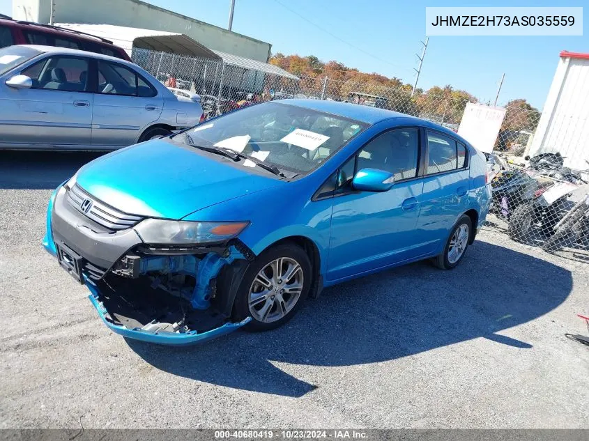 2010 Honda Insight Ex VIN: JHMZE2H73AS035559 Lot: 40680419