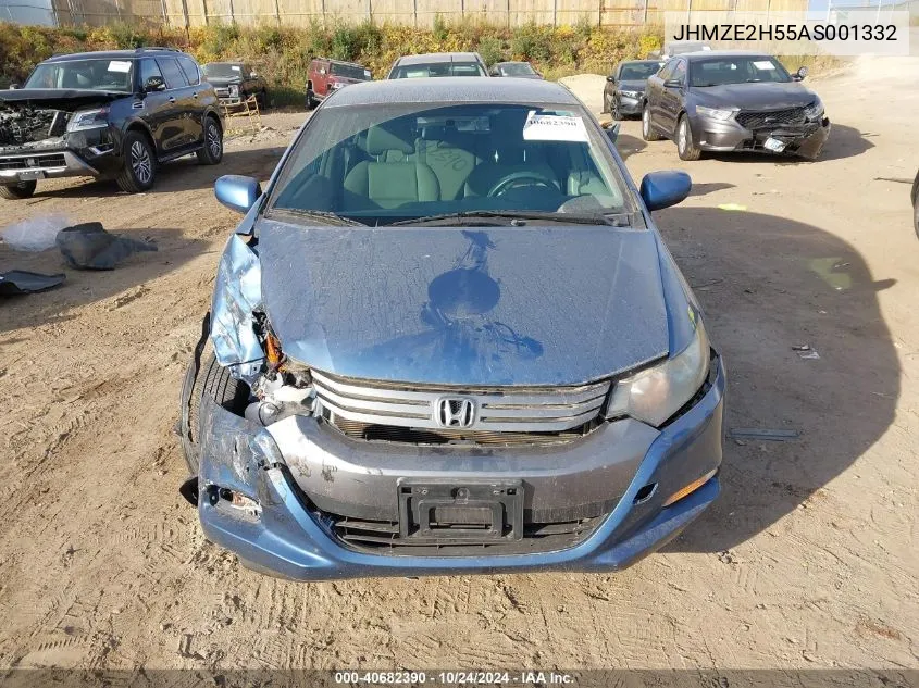 2010 Honda Insight Lx VIN: JHMZE2H55AS001332 Lot: 40682390