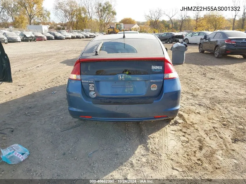 2010 Honda Insight Lx VIN: JHMZE2H55AS001332 Lot: 40682390