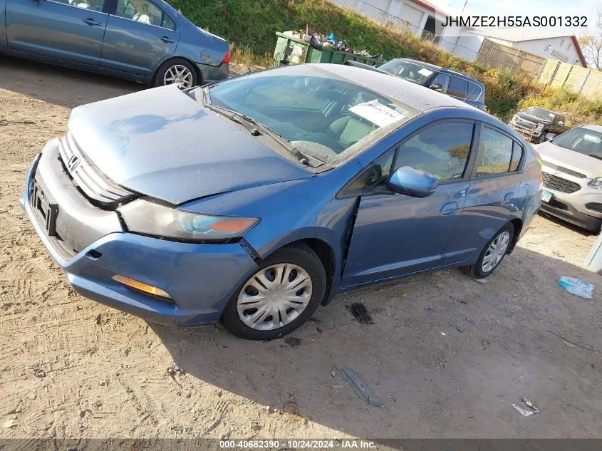 2010 Honda Insight Lx VIN: JHMZE2H55AS001332 Lot: 40682390