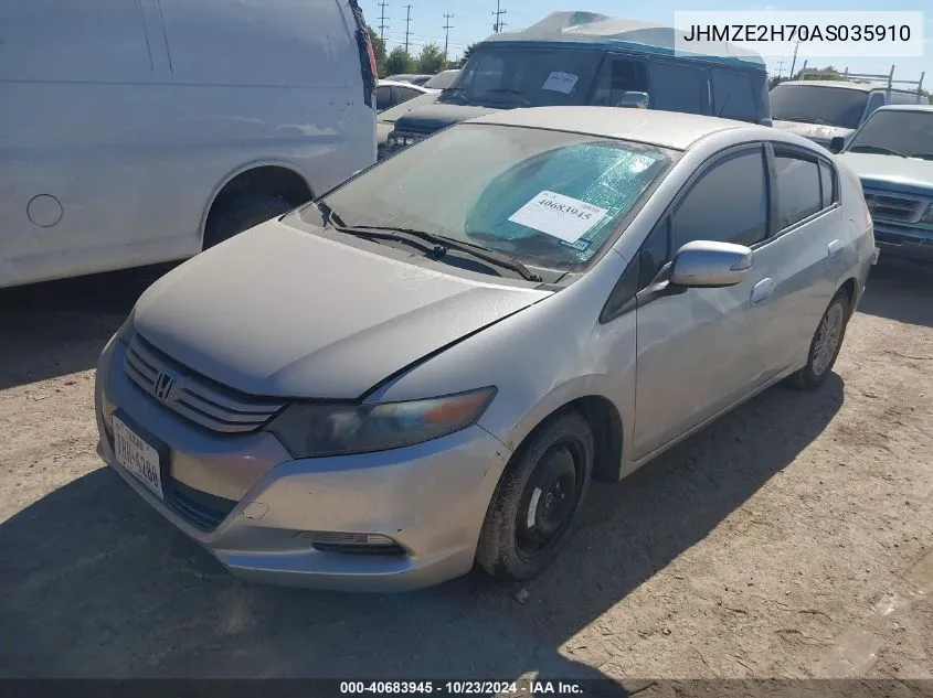 2010 Honda Insight Ex VIN: JHMZE2H70AS035910 Lot: 40683945