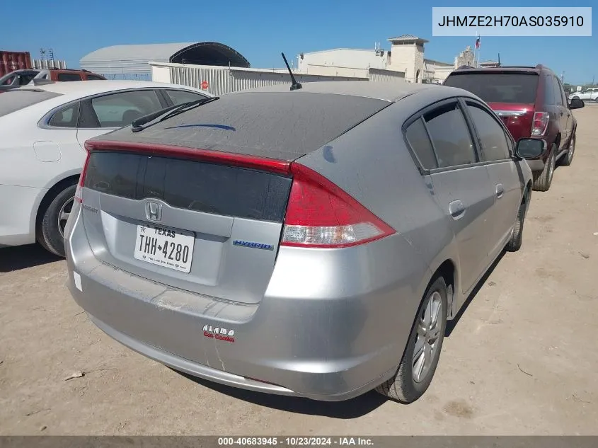 2010 Honda Insight Ex VIN: JHMZE2H70AS035910 Lot: 40683945