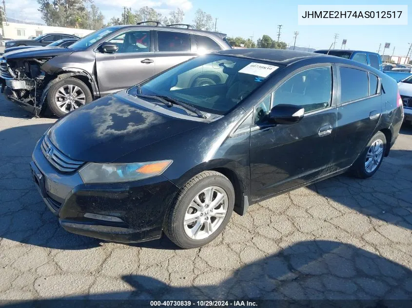 2010 Honda Insight Ex VIN: JHMZE2H74AS012517 Lot: 40730839