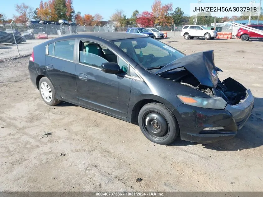 2010 Honda Insight Lx VIN: JHMZE2H56AS037918 Lot: 40737356