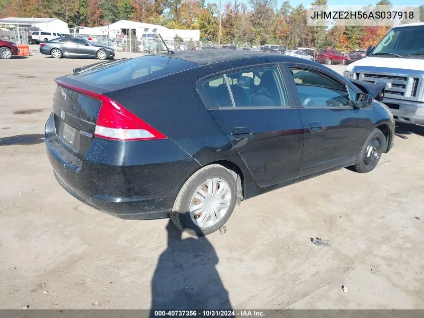 2010 Honda Insight Lx VIN: JHMZE2H56AS037918 Lot: 40737356