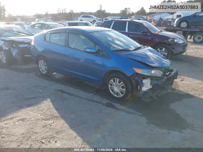 2010 Honda Insight Lx VIN: JHMZE2H52AS037883 Lot: 40758465