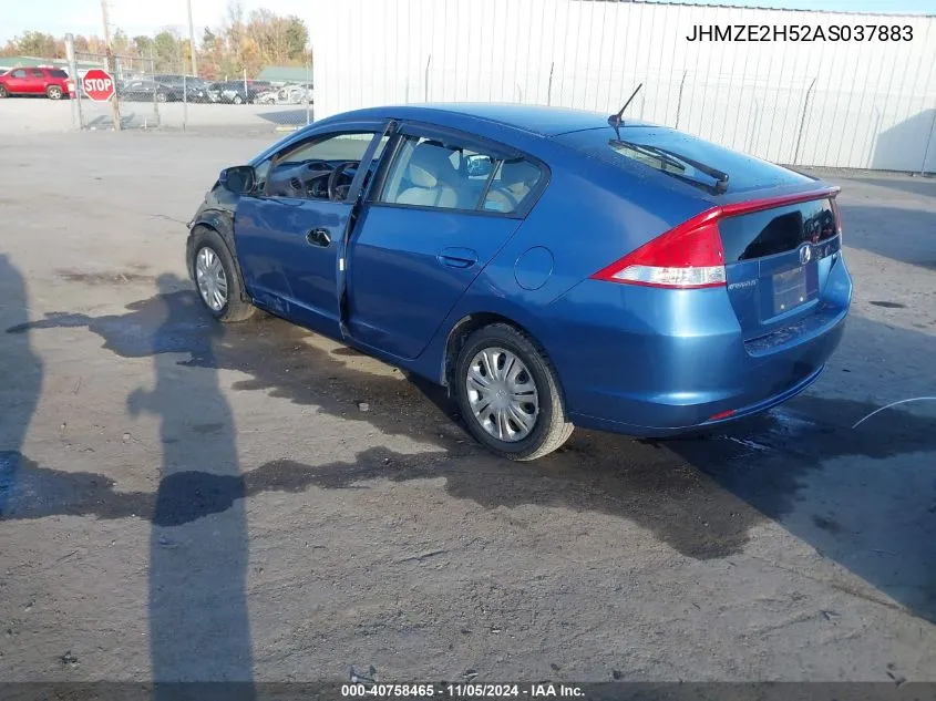 2010 Honda Insight Lx VIN: JHMZE2H52AS037883 Lot: 40758465