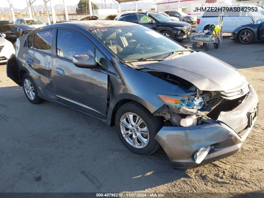 2010 Honda Insight Ex VIN: JHMZE2H79AS042953 Lot: 40798210