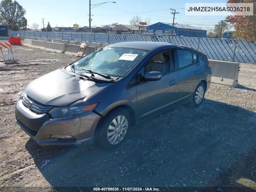 2010 Honda Insight Lx VIN: JHMZE2H56AS036218 Lot: 40799038