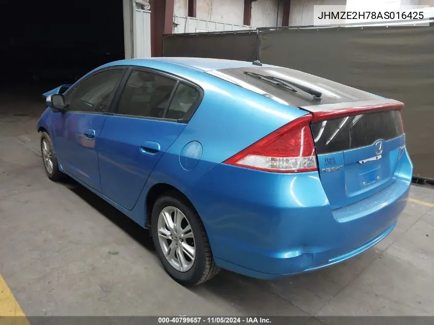 2010 Honda Insight Ex VIN: JHMZE2H78AS016425 Lot: 40799657